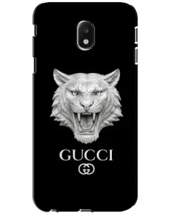 Чехол для Samsung Galaxy J3 2017 (J330FN EU) с картинкой «Gucci — серебряный лев»