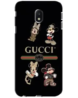 Чехол для Samsung Galaxy J3 2017 (J330FN EU) с картинкой «Gucci — герои Disney и монограмма»