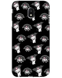 Чехол для Samsung Galaxy J3 2017 (J330FN EU) с картинкой «Черный паттерн Kuromi»