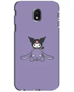 Чехол для Samsung Galaxy J3 2017 (J330FN EU) с картинкой «Kuromi на лиловом фоне»