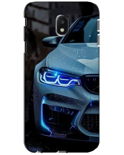 Чехол для Samsung Galaxy J3 2017 (J330FN EU) с картинкой «Взгляд BMW с синими фарами»