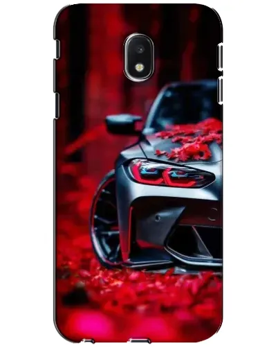 Чехол для Samsung Galaxy J3 2017 (J330FN EU) с картинкой «Спортивная BMW и цветы»