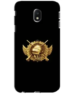 Чехол для Samsung Galaxy J3 2017 (J330FN EU) с картинкой «PUBG — оранжевый градиент»