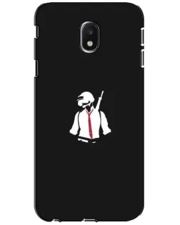 Чехол для Samsung Galaxy J3 2017 (J330FN EU) с картинкой «PUBG — силуэт воина»