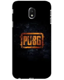 Чехол для Samsung Galaxy J3 2017 (J330FN EU) с картинкой «PUBG — золотой логотип»