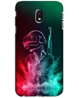 Чехол для Samsung Galaxy J3 2017 (J330FN EU) с картинкой «PUBG — огненный воин»