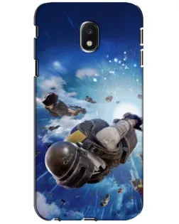 Чехол для Samsung Galaxy J3 2017 (J330FN EU) с картинкой «Десант PUBG — прыжок»