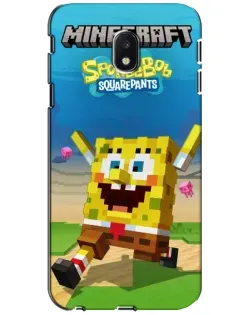 Чехол для Samsung Galaxy J3 2017 (J330FN EU) с картинкой «Губка Боб Minecraft» Чехол для Samsung Galaxy J3 2017 (J330FN EU) с картинкой «Губка Боб Minecraft»