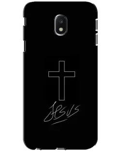 Чехол для Samsung Galaxy J3 2017 (J330FN EU) с картинкой «Графический крест Jesus» Чехол для Samsung Galaxy J3 2017 (J330FN EU) с картинкой «Графический крест Jesus»