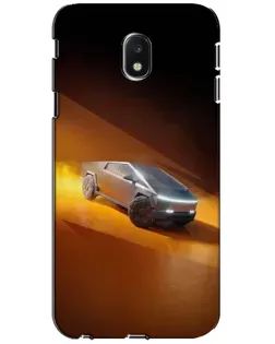 Чехол для Samsung Galaxy J3 2017 (J330FN EU) с картинкой «Cybertruck в пустыне»