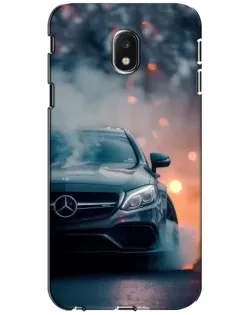 Чехол для Samsung Galaxy J3 2017 (J330FN EU) с картинкой «Mercedes — ночной город»