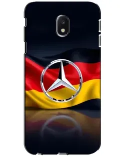 Чехол для Samsung Galaxy J3 2017 (J330FN EU) с картинкой «Mercedes — флаг Германии»