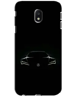Чехол для Samsung Galaxy J3 2017 (J330FN EU) с картинкой «Mercedes — силуэт авто» Чехол для Samsung Galaxy J3 2017 (J330FN EU) с картинкой «Mercedes — силуэт авто»
