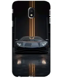 Чехол для Samsung Galaxy J3 2017 (J330FN EU) с картинкой «Lamborghini золотые линии»