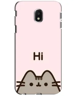 Чехол для Samsung Galaxy J3 2017 (J330FN EU) с картинкой «Пушин говорит Hi»