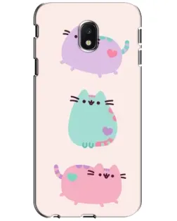 Чехол для Samsung Galaxy J3 2017 (J330FN EU) с картинкой «Pusheen трио»