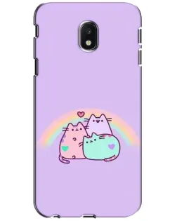 Чехол для Samsung Galaxy J3 2017 (J330FN EU) с картинкой «Радужные Пушины»