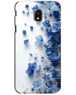Чехол для Samsung Galaxy J3 2017 (J330FN EU) с картинкой «Голубой цветочный каскад»