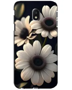 Чехол для Samsung Galaxy J3 2017 (J330FN EU) с картинкой «Белые маргаритки макро»