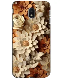 Чехол для Samsung Galaxy J3 2017 (J330FN EU) с картинкой «Бежевый флористический декор»
