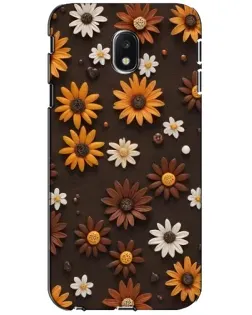 Чехол для Samsung Galaxy J3 2017 (J330FN EU) с картинкой «Узор из маленьких подсолнухов»