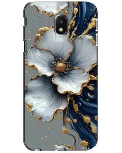 Чехол для Samsung Galaxy J3 2017 (J330FN EU) с картинкой «Белый цветок и золотой флюид» Чехол для Samsung Galaxy J3 2017 (J330FN EU) с картинкой «Белый цветок и золотой флюид»