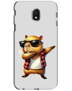 Чехол для Samsung Galaxy J3 2017 (J330FN EU) с картинкой «Капибара рэпер даб»