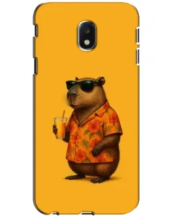 Чехол для Samsung Galaxy J3 2017 (J330FN EU) с картинкой «Капибара на отдыхе»