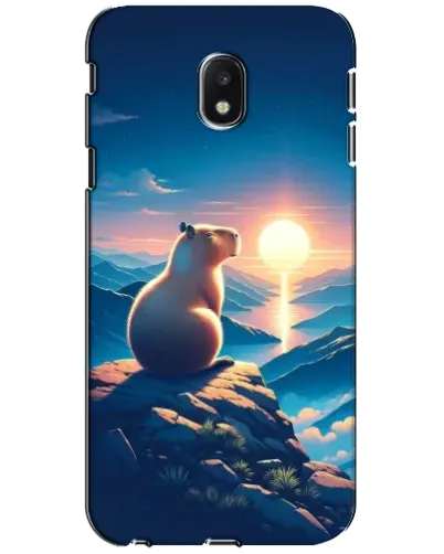 Чехол для Samsung Galaxy J3 2017 (J330FN EU) с картинкой «Закат солнца с капибарой»