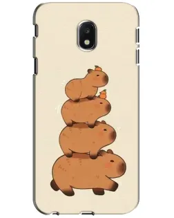 Чехол для Samsung Galaxy J3 2017 (J330FN EU) с картинкой «Башня из капибар»