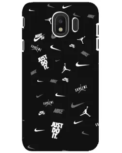 Чехол для Samsung Galaxy J4 2018 (SM-J400F) с картинкой «Nike Black Pattern» Чехол для Samsung Galaxy J4 2018 (SM-J400F) с картинкой «Nike Black Pattern»