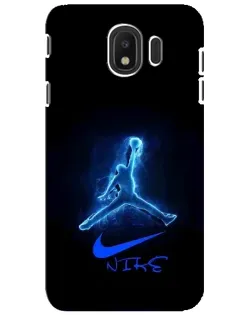 Чехол для Samsung Galaxy J4 2018 (SM-J400F) с картинкой «Jordan Neon Blue» Чехол для Samsung Galaxy J4 2018 (SM-J400F) с картинкой «Jordan Neon Blue»