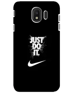 Чехол для Samsung Galaxy J4 2018 (SM-J400F) с картинкой «Текстовый принт Nike»