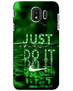 Чехол для Samsung Galaxy J4 2018 (SM-J400F) с картинкой «Зеленый неоновый Nike»