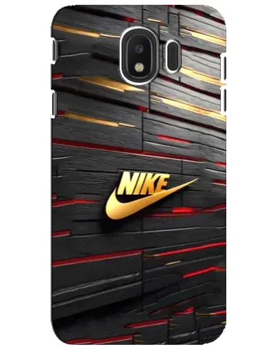 Чехол для Samsung Galaxy J4 2018 (SM-J400F) с картинкой «Золотой Nike на металле»