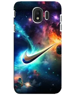 Чехол для Samsung Galaxy J4 2018 (SM-J400F) с картинкой «Космический Nike Swoosh»