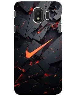 Чехол для Samsung Galaxy J4 2018 (SM-J400F) с картинкой «Nike — эффект разломов»