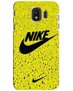 Чехол для Samsung Galaxy J4 2018 (SM-J400F) с картинкой «Желтый текстурный Nike»