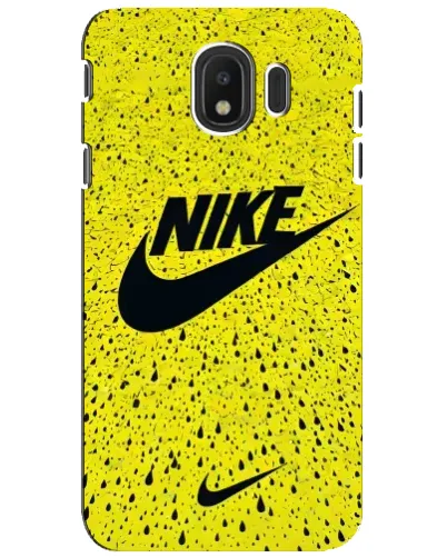 Чехол для Samsung Galaxy J4 2018 (SM-J400F) с картинкой «Желтый текстурный Nike»