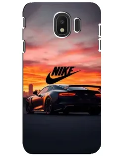 Чехол для Samsung Galaxy J4 2018 (SM-J400F) с картинкой «Nike и суперкар»