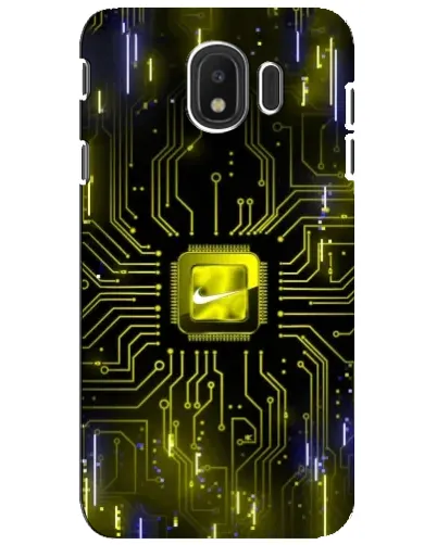 Чехол для Samsung Galaxy J4 2018 (SM-J400F) с картинкой «Nike — золотая искра»