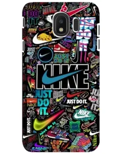 Чехол для Samsung Galaxy J4 2018 (SM-J400F) с картинкой «Яркий коллаж Nike»