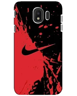 Чехол для Samsung Galaxy J4 2018 (SM-J400F) с картинкой «Красные брызги Nike»