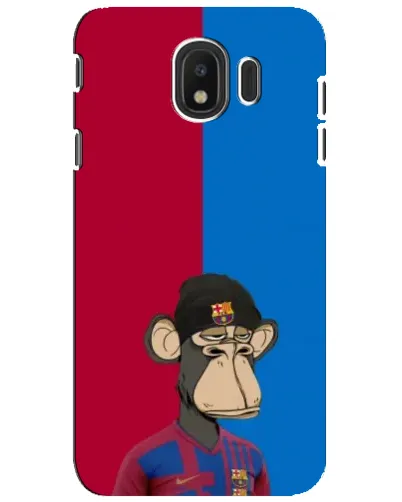Чехол для Samsung Galaxy J4 2018 (SM-J400F) с картинкой «Bored Ape — фанат Барсы» Чехол для Samsung Galaxy J4 2018 (SM-J400F) с картинкой «Bored Ape — фанат Барсы»