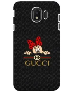 Чехол для Samsung Galaxy J4 2018 (SM-J400F) с картинкой «Минни Маус Gucci — черный»