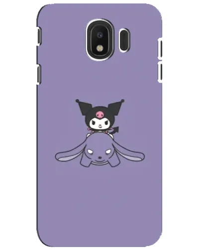 Чехол для Samsung Galaxy J4 2018 (SM-J400F) с картинкой «Kuromi на лиловом фоне»
