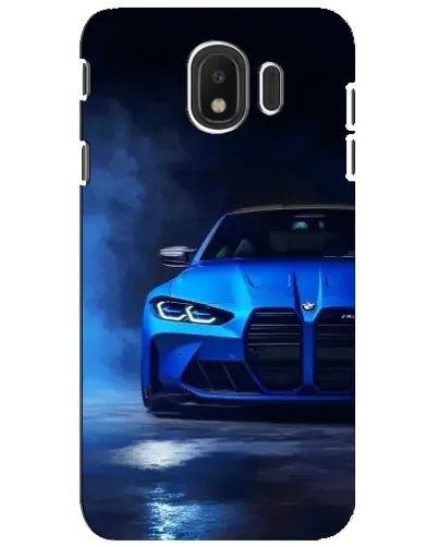 Чехол для Samsung Galaxy J4 2018 (SM-J400F) с картинкой «Голубая BMW M4»