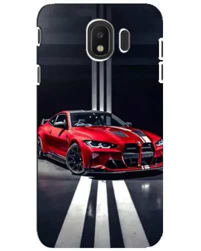 Чехол для Samsung Galaxy J4 2018 (SM-J400F) с картинкой «Красная BMW на дороге»