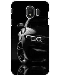 Чохол для Samsung Galaxy J4 2018 (SM-J400F) з картинкою «Чорна BMW — профіль»