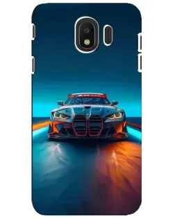 Чохол для Samsung Galaxy J4 2018 (SM-J400F) з картинкою «BMW — вогні неону»